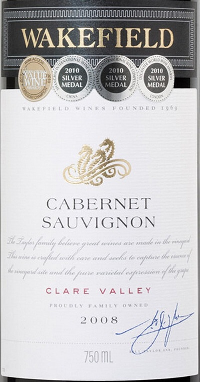 威克菲尔德赤霞珠干红Wakefield Cabernet Sauvignon