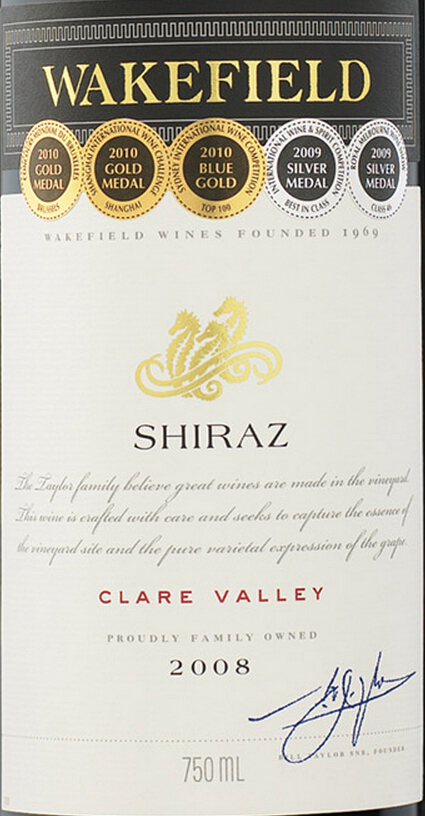 威克菲尔德西拉干红Wakefield Shiraz