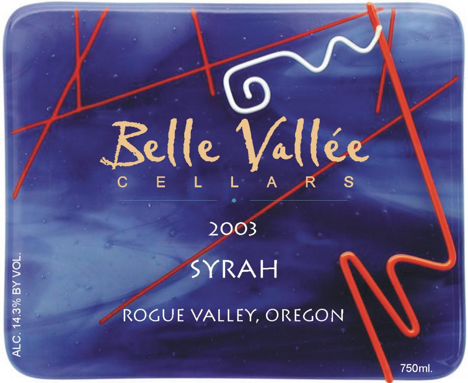 Belle Vallee Cellars Rogue Valley Syrah