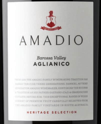 阿马迪奥传承精选艾格尼科干红Amadio Wines Heritage Selection Aglianico