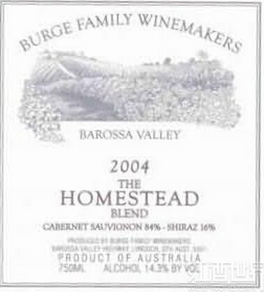 伯格家族家园混酿干红Burge Family Winemakers The Homestead Blend