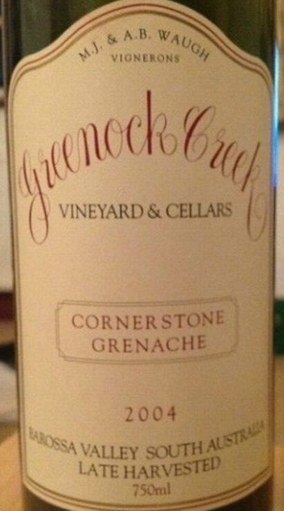 格林诺克康纳斯顿歌海娜干红Greenock Creek Cornerstone Grenache