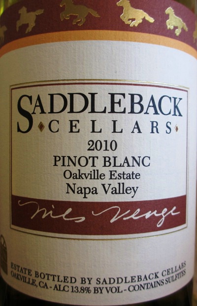 马鞍峰酒庄白皮诺干白Saddleback Cellars Pinot Blanc