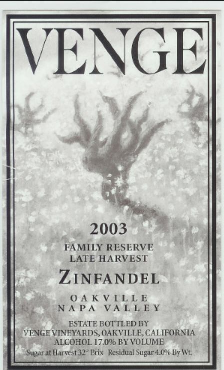 马鞍峰铁刀木家族珍藏迟摘仙粉黛干红Saddleback Cellar Venge Family Reserve Late Harvest Zinfandel