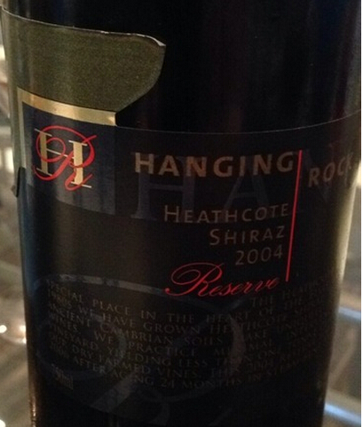 悬岩西斯科特珍藏西拉干红Hanging Rock Heathcote Reserve Shiraz