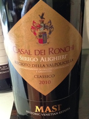 马西卡萨龙奇经典瓦坡里西拉雷乔托甜红Masi Serego Alighieri Casal dei Ronchi Recioto della Valpolicella Classico