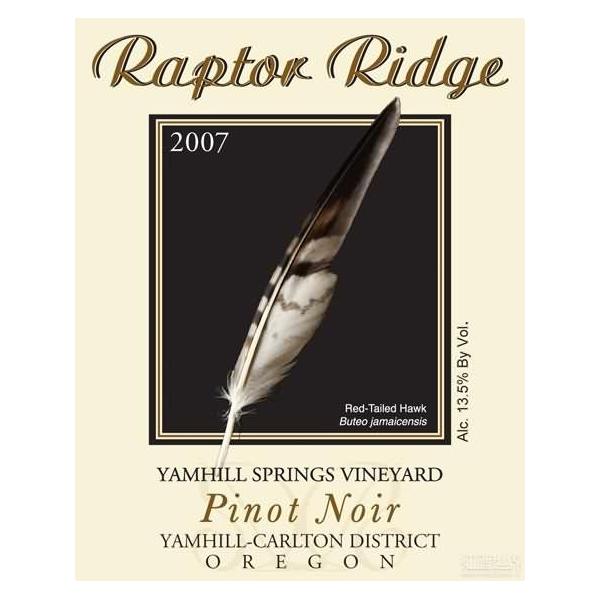 恐龙岭亚哈泉园黑皮诺干红Raptor Ridge Yamhill Springs Vineyard Pinot Noir