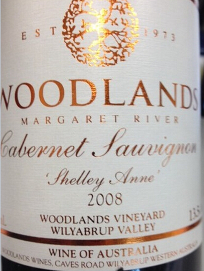 伍德兰斯谢利安妮赤霞珠干红Woodlands Shelley Anne Cabernet Sauvignon