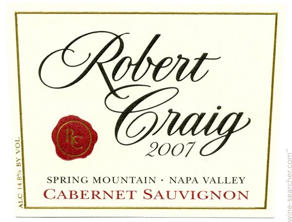 克雷格春山赤霞珠干红Robert Craig Spring Mountain Cabernet Sauvignon