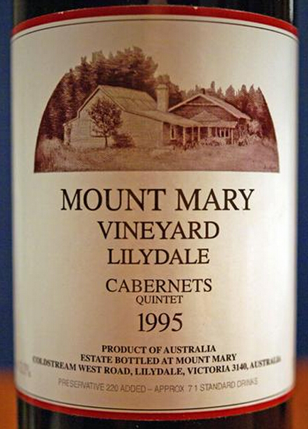 玛丽山卡本内干红Mount Mary Vineyard Cabernets