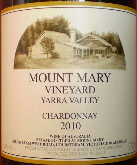 玛丽山霞多丽干白Mount Mary Vineyard Chardonnay