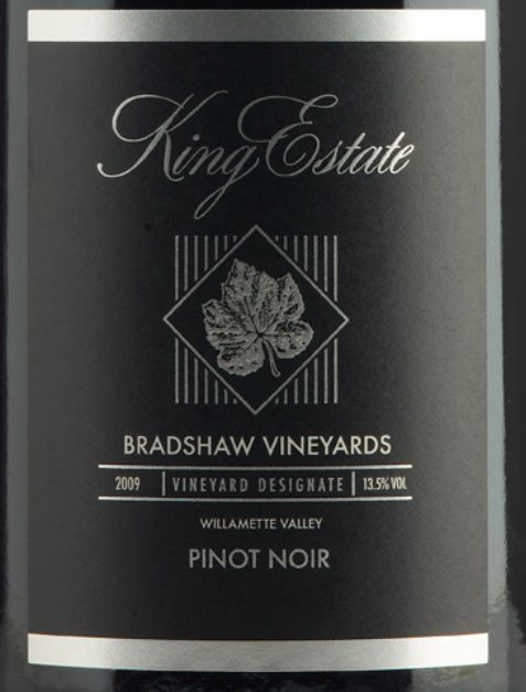 金氏布拉德肖园黑皮诺干红King Estate Bradshaw Vineyards Pinot Noir
