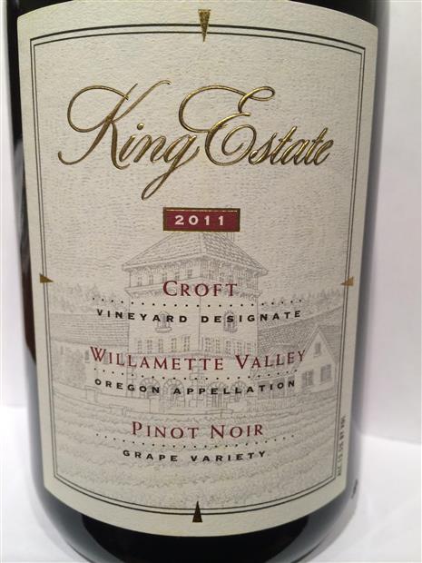 金氏克罗夫特园黑皮诺干红King Estate Croft Vineyard Pinot Noir
