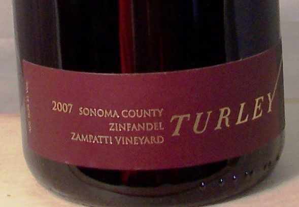 戴利泽帕提园仙粉黛干红Turley Wine Cellars Zampatti Vineyard Zinfandel