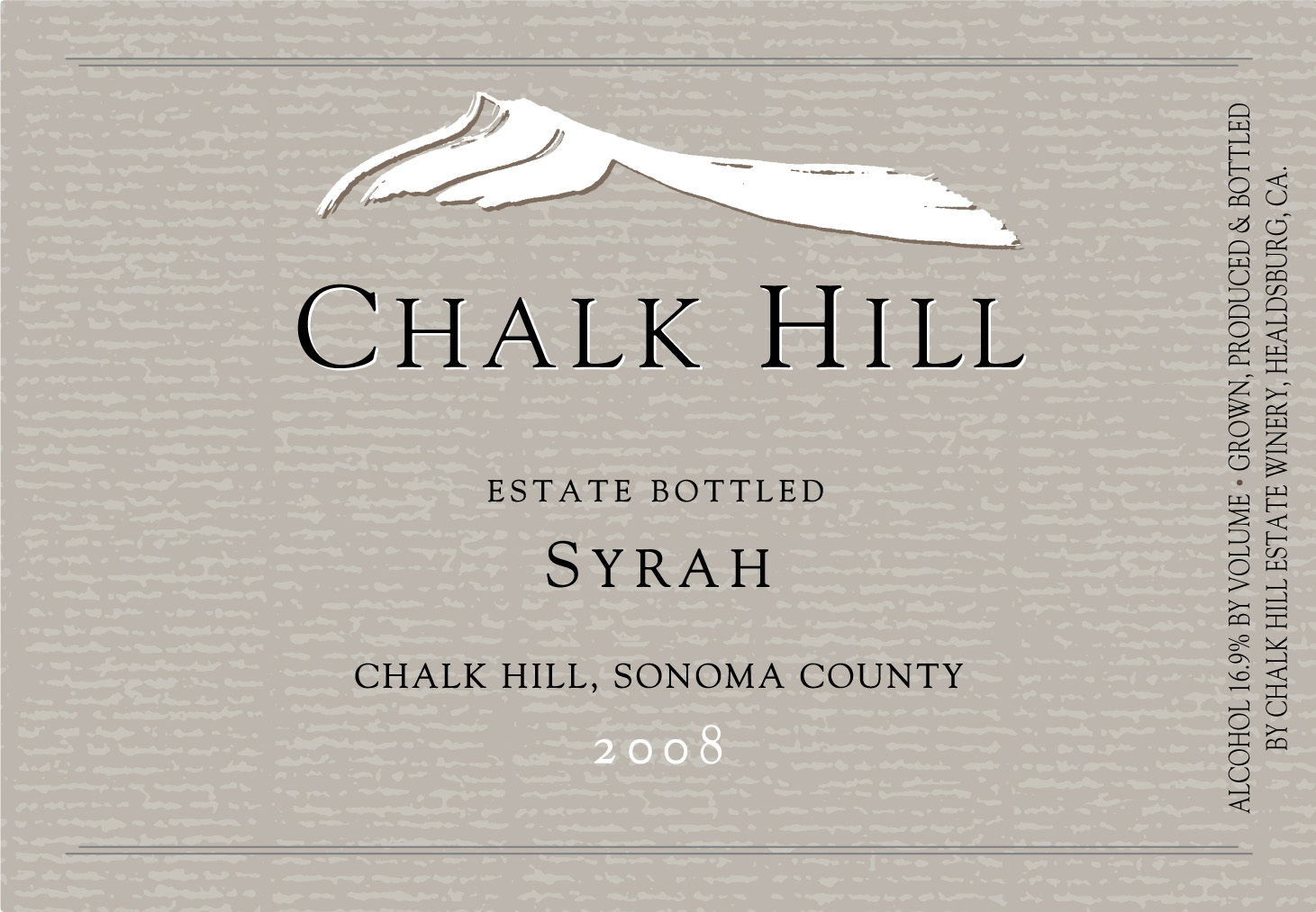 白垩山酒庄西拉干红Chalk Hill Syrah