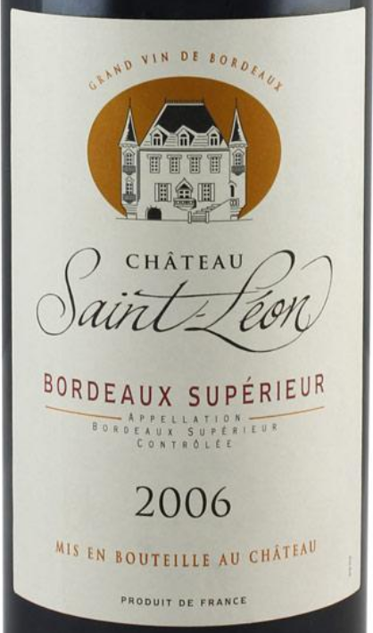 圣雷奥酒庄优级波尔多干红Château SAINT LEON AOC Bordeaux Superieur