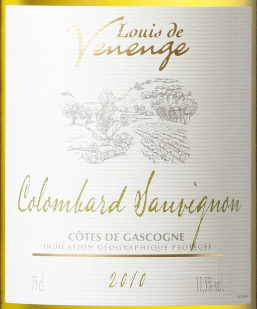 路得万加斯科涅坡地鸽笼白长相思干白Louis de Venenge IGP Côtes de Gascogne Colombard Sauvignon