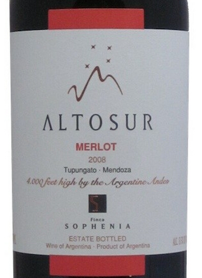 索菲亚阿图索梅洛干红Finca Sophenia Altosur Merlot