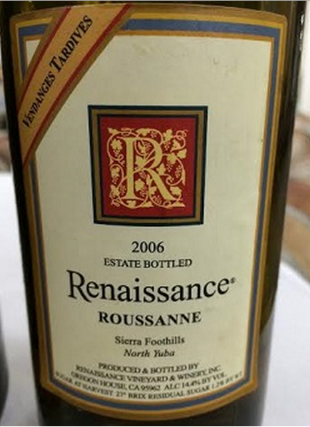 复兴泰勒瓦瑚珊干白Renaissance Vin de Terroir Roussanne