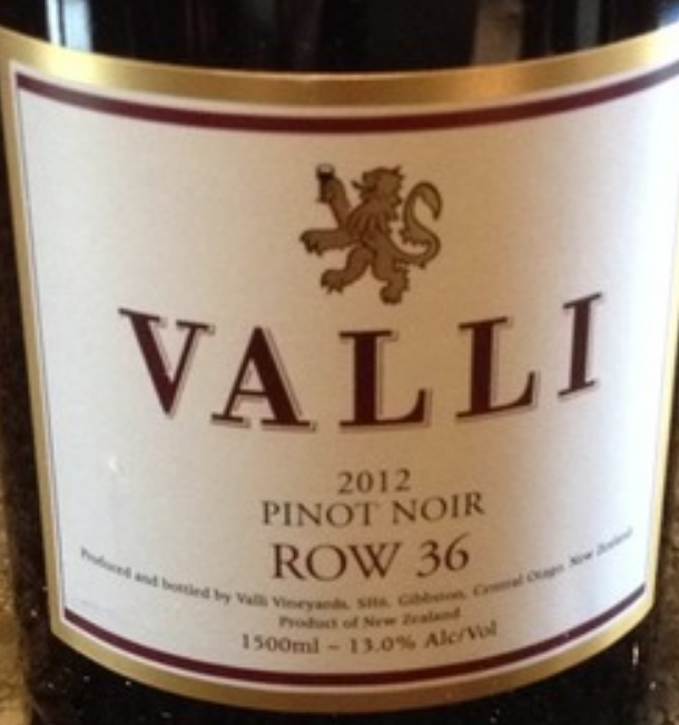 瓦利36排黑皮诺干红Valli Wines Row 36 Pinot Noir