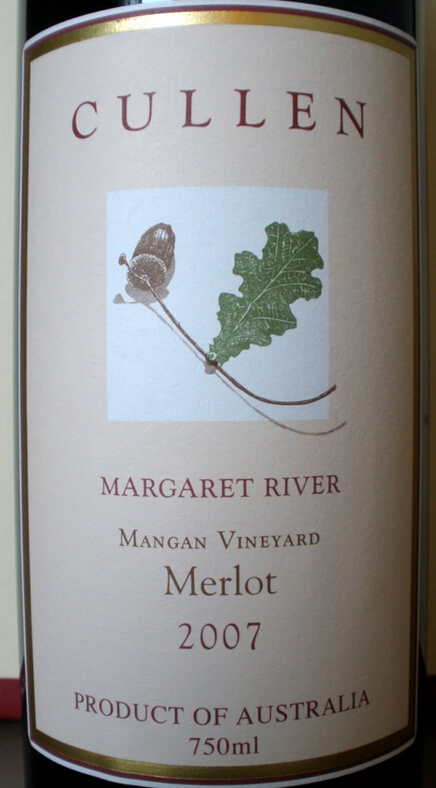 库伦曼根庄园梅洛干红Cullen Mangan Vineyard Merlot