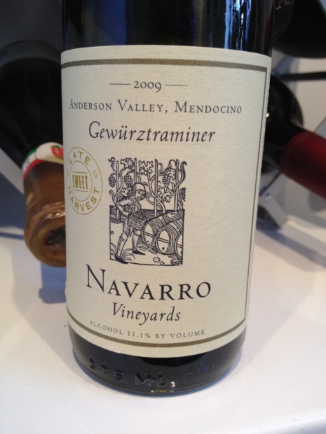 纳瓦罗迟摘琼瑶浆甜白Navarro Vineyards Late Harvest Sweet Gewurztraminer