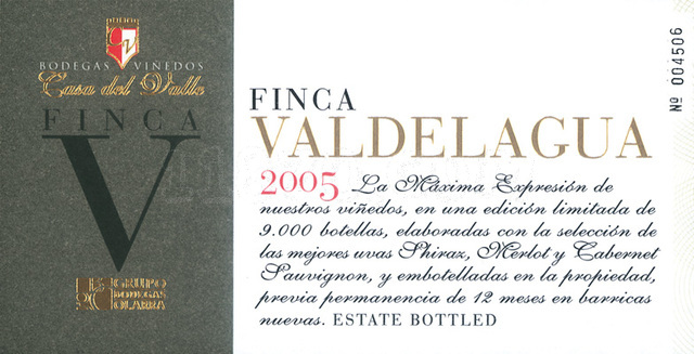 Bodegas y Vinedos Casa del Valle Vino de la Tierra de Castilla Finca Valdelagua