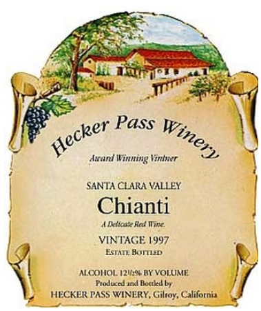 赫克帕斯基安蒂红Hecker Pass Chianti