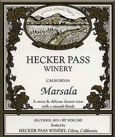 赫克帕斯马沙拉甜白Hecker Pass Marsala