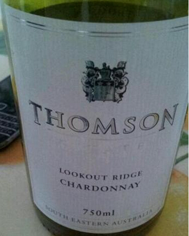 汤姆森远山霞多丽干白Thomson Estate Lookout Ridge Chardonnay