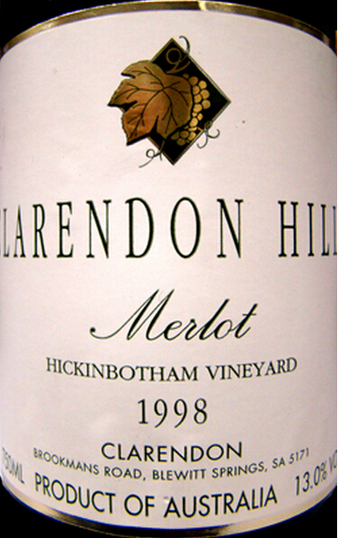 克拉伦敦山希金博特园梅洛干红Clarendon Hills Hickinbotham Merlot