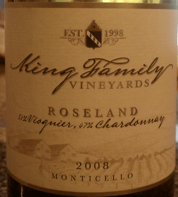 皇家玫瑰园维欧尼-霞多丽干白King Family Vineyards Roseland Viognier - Chardonnay