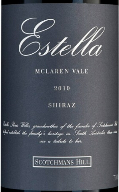 苏格兰人山埃斯特拉银标西拉干红Scotchmans Hill Estella Silver Label Shiraz