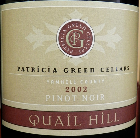 帕格鹌鹑山黑皮诺干红Patricia Green Cellars Quail Hill Pinot Noir