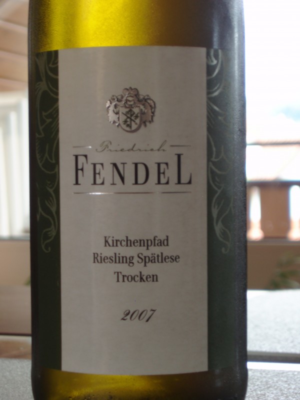 芬德克钦法晚收雷司令干白Fendel Kirchenpfad Riesling Spatlese Trocken