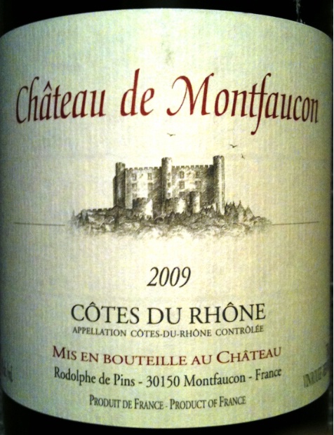 孟特法贡城堡隆河丘干红Chateau de Montfaucon Cotes du Rhone 