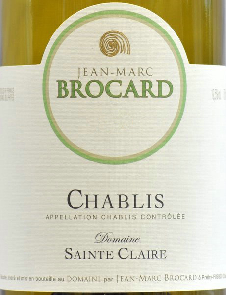 让·马克圣克莱尔夏布利法定产区干白Jean-Marc Brocard Domaine St Claire Chablis