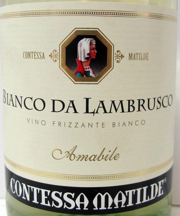 马蒂尔伯爵白甜起泡Contessa Matilde Bianco Da Lambrusco Amabile