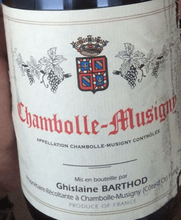 巴松庄园香波慕斯尼干红Domaine GhisLaine Barthod Chambolle Musigny 