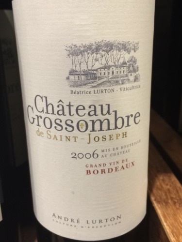 Chateau Grossombre de Saint-Joseph Rouge格罗斯芭干红