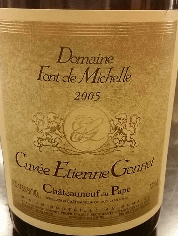 蜜雪庄园教皇新堡列级伊婷加内精酿干红Domaine Font de Michelle Cuvee Etienne Gonnet