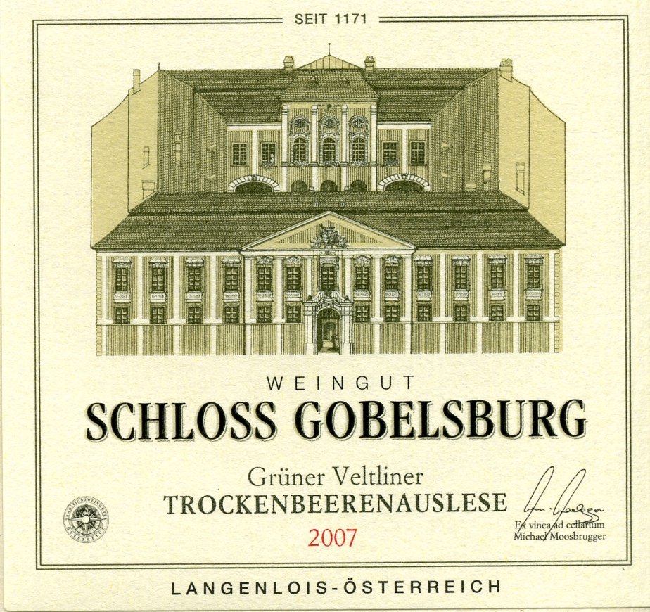 高博古堡逐利精选贵腐甜白Schloss Gobelsburg TBA Grüner Veltliner