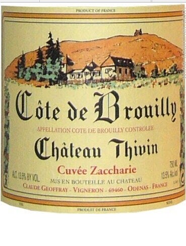 chateau thivin cuvee zaccharie gamay (cote de brouilly)