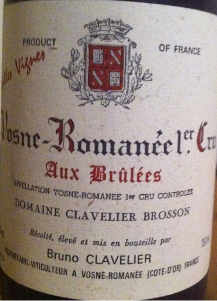 利刃布鲁利园老藤干红Domaine Bruno Clavelier Aux Brulees Vieilles Vignes