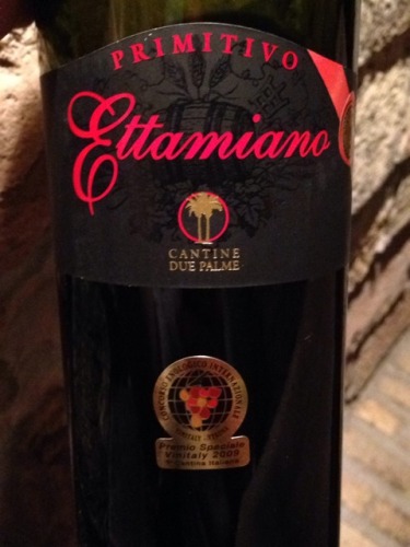 棕榈树艾特米安诺普里米蒂沃干红Cantine Due Palme Ettamiano Primitivo