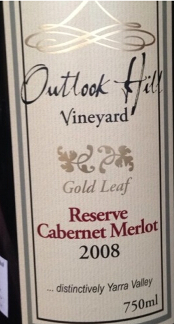 观山珍藏赤霞珠梅洛干红Outlook Hill Reserve Cabernet Merlot