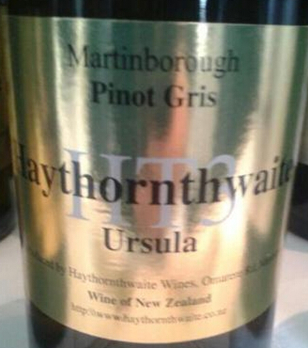 海顿维特厄休拉灰皮诺干白Haythornthwaite Ursula Pinot Gris