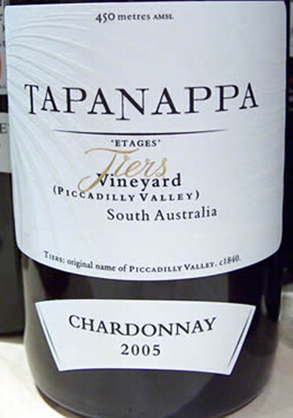 塔娜泰尔庄园霞多丽干白Tapanappa Tiers Vineyard Chardonnay