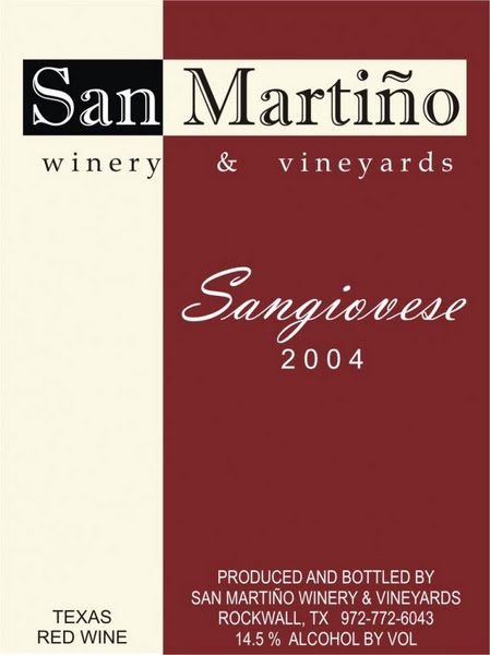 圣马丁诺桑娇维赛干红San Martino Winery Sangiovese