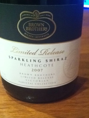 布琅兄弟限量版西拉起泡Brown Brothers Limited Release Sparkling Shiraz